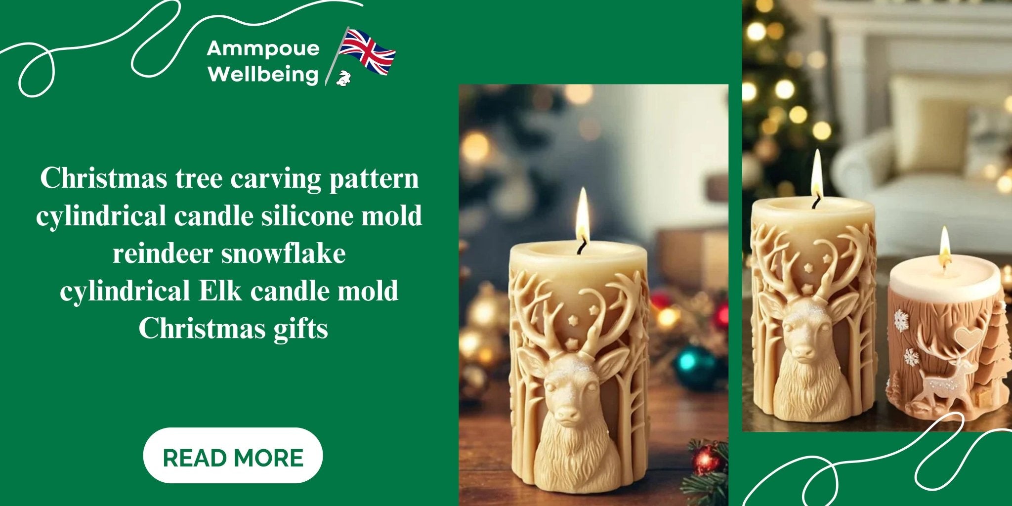 Christmas Tree Carving Pattern Cylindrical Candle Mold: A Perfect Christmas Gift Idea - Ammpoure Wellbeing