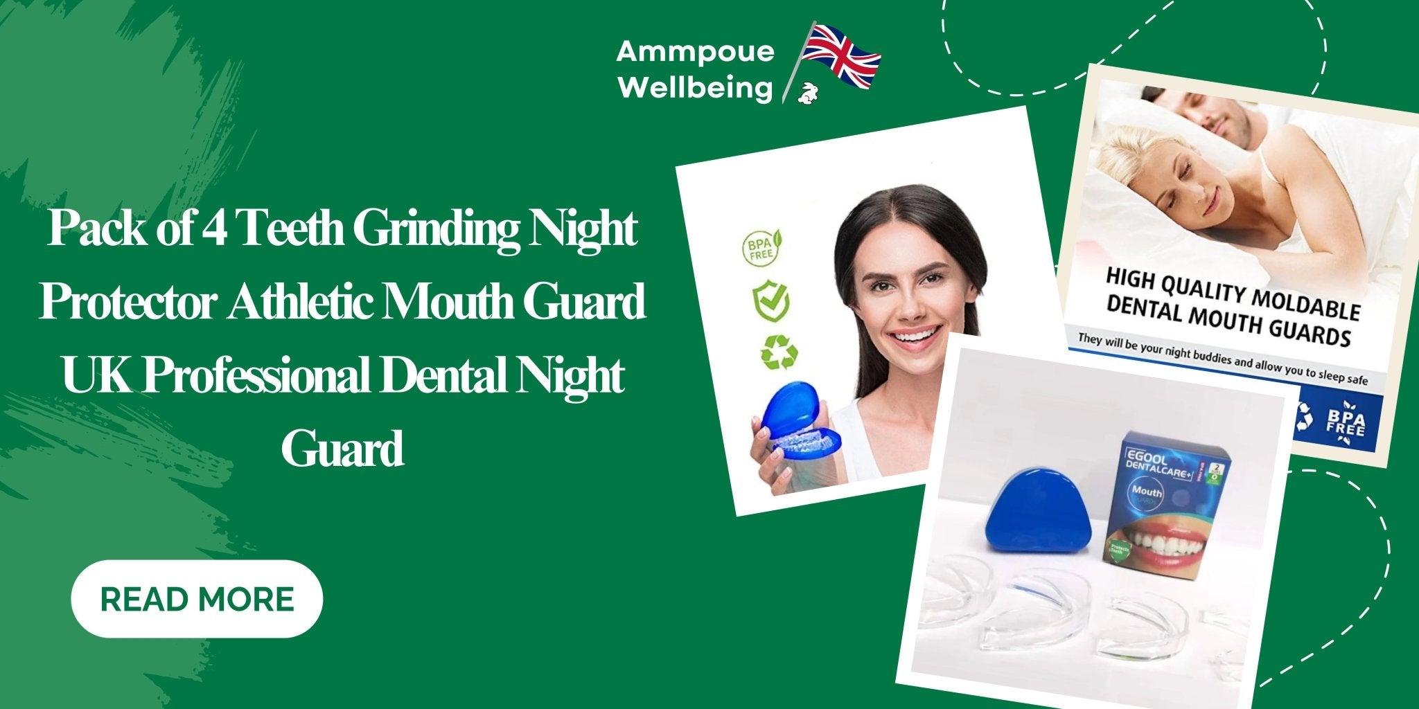 Protect Your Smile: The Ultimate Solution with the Pack of 4 Teeth Grinding Night Protector Athletic Mouth Guard UK - Ammpoure Wellbeing