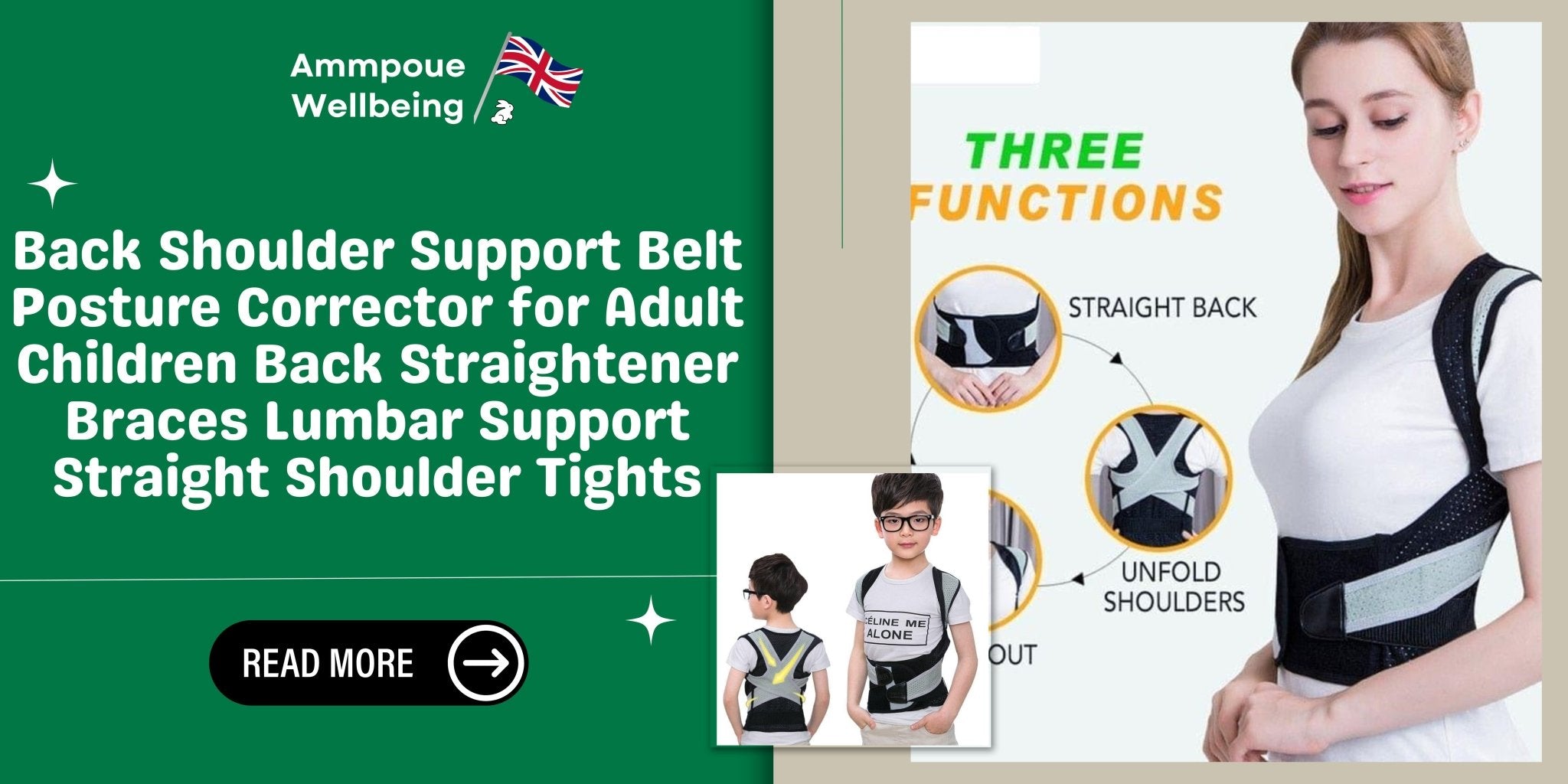 The Benefits of Back Shoulder Support Belts and Posture Correctors for Adults and Children - Ammpoure Wellbeing