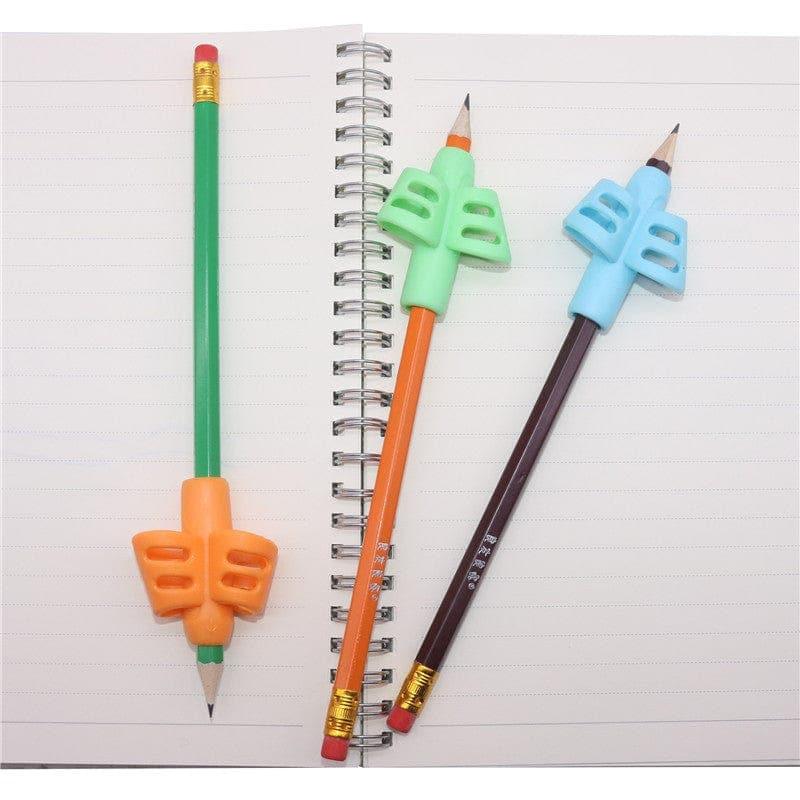 1 - 3 Pcs Children Writing Pencil Pen Holder Kids Learning Practise Silicone Pen Aid Posture Correction Device for Students - Ammpoure Wellbeing