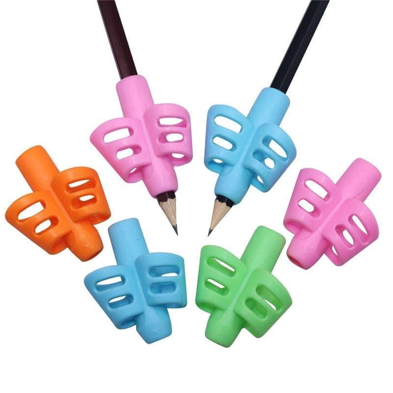 1 - 3 Pcs Children Writing Pencil Pen Holder Kids Learning Practise Silicone Pen Aid Posture Correction Device for Students - Ammpoure Wellbeing