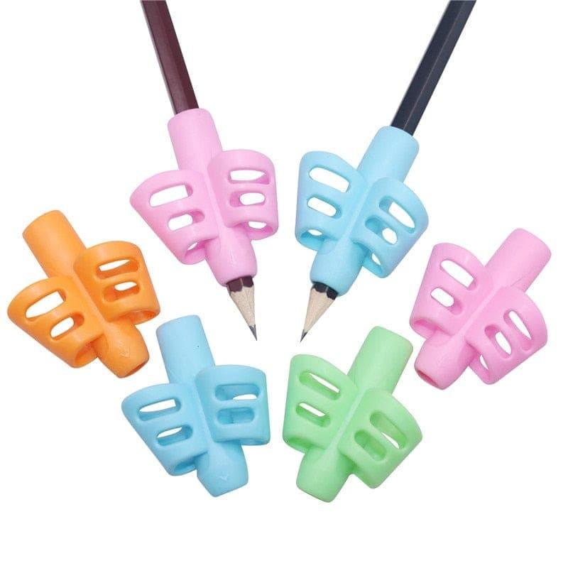 1 - 3 Pcs Children Writing Pencil Pen Holder Kids Learning Practise Silicone Pen Aid Posture Correction Device for Students - Ammpoure Wellbeing