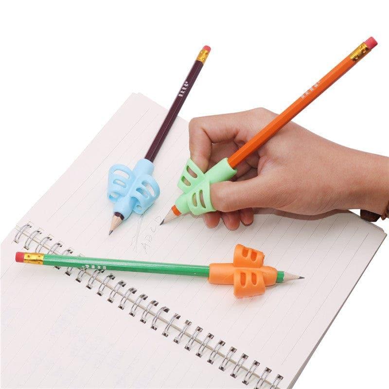 1 - 3 Pcs Children Writing Pencil Pen Holder Kids Learning Practise Silicone Pen Aid Posture Correction Device for Students - Ammpoure Wellbeing