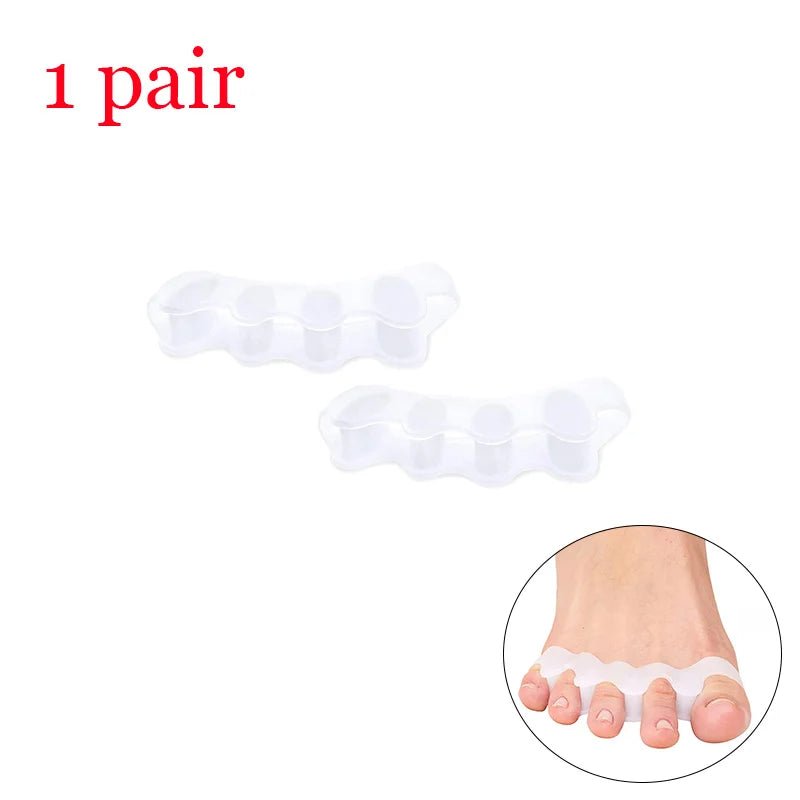 1 Pair of Soft Silicone Toe Orthotics, Toe Separators, Bunion and Hammertoe Orthotics, Suitable for Running and Yoga Practice - Ammpoure Wellbeing