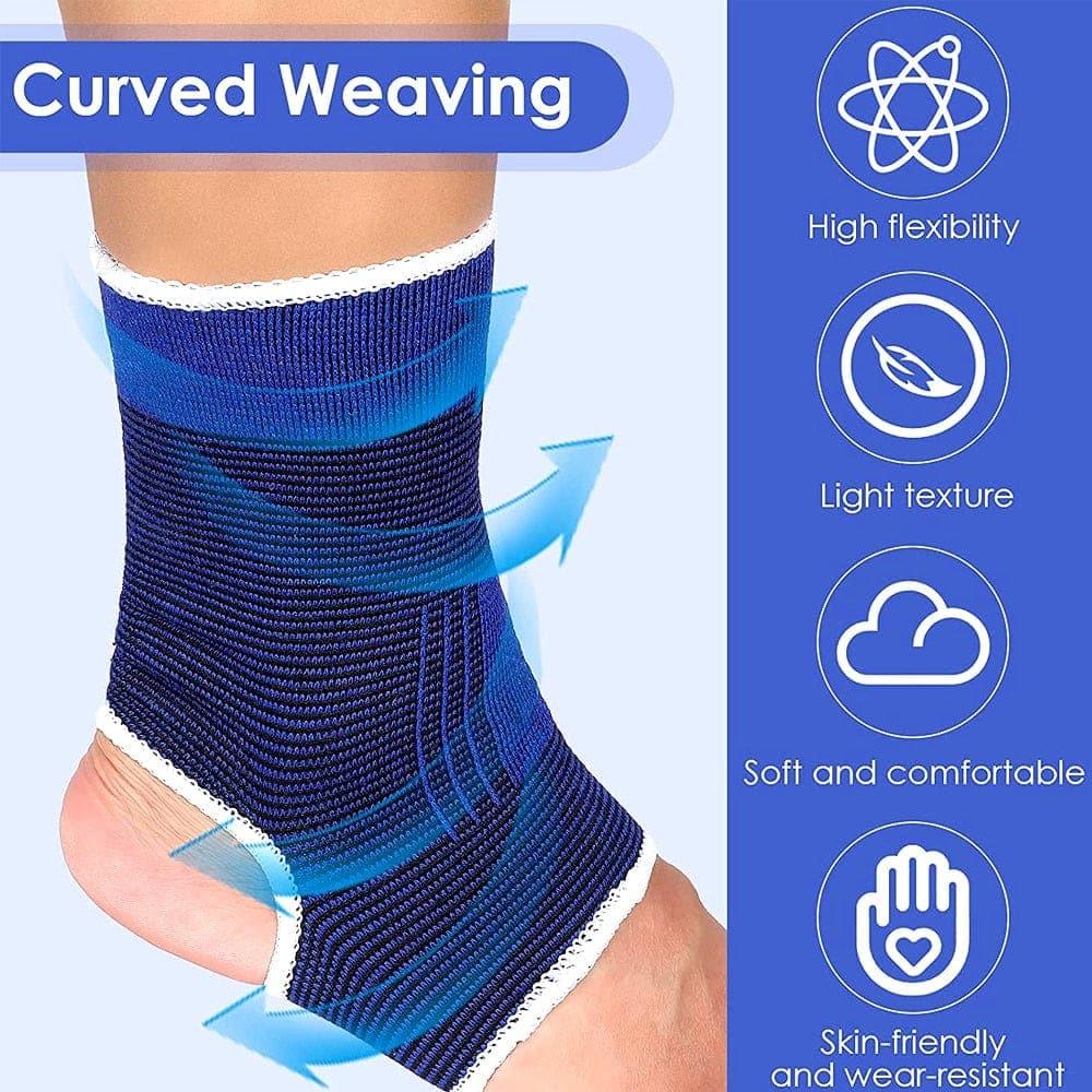 1 Pair Professional Elastic Knitted Ankle Support Band Ankle Brace for Ankle Sprain Sports Protects Shoes Ankle Therapy - Ammpoure Wellbeing