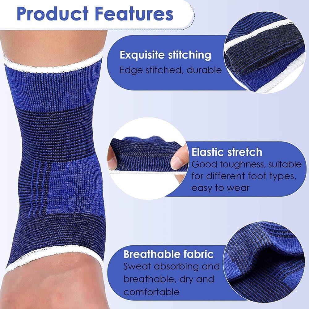 1 Pair Professional Elastic Knitted Ankle Support Band Ankle Brace for Ankle Sprain Sports Protects Shoes Ankle Therapy - Ammpoure Wellbeing