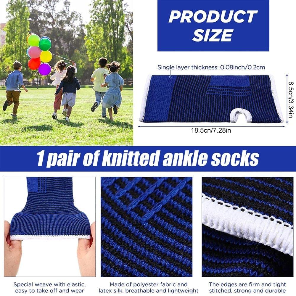 1 Pair Professional Elastic Knitted Ankle Support Band Ankle Brace for Ankle Sprain Sports Protects Shoes Ankle Therapy - Ammpoure Wellbeing