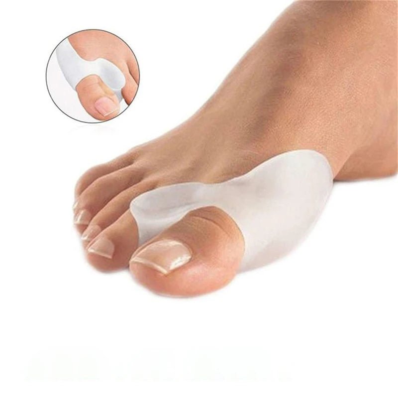 1 pair Silicone Gel Thumb Corrector Bunion Little Toe Protector Separator Hallux Valgus Finger Straightener Foot Care Relief Pads - Ammpoure Wellbeing