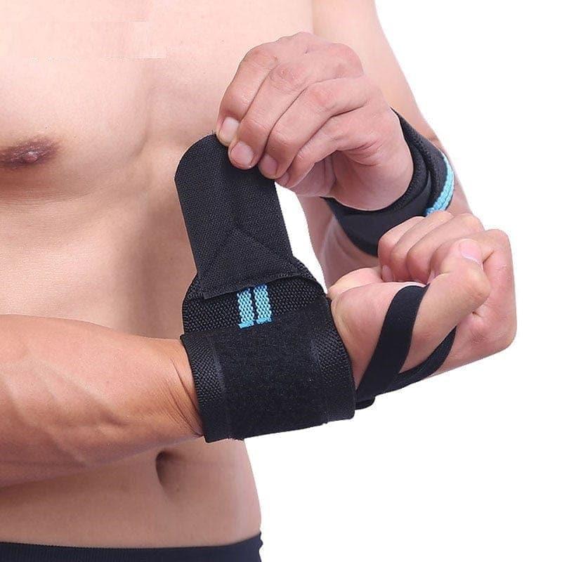 1 Pair Wristband Wrist Support Weight Lifting Gym Training Wrist Support Brace Straps Wraps Crossfit Powerlifting - Ammpoure Wellbeing