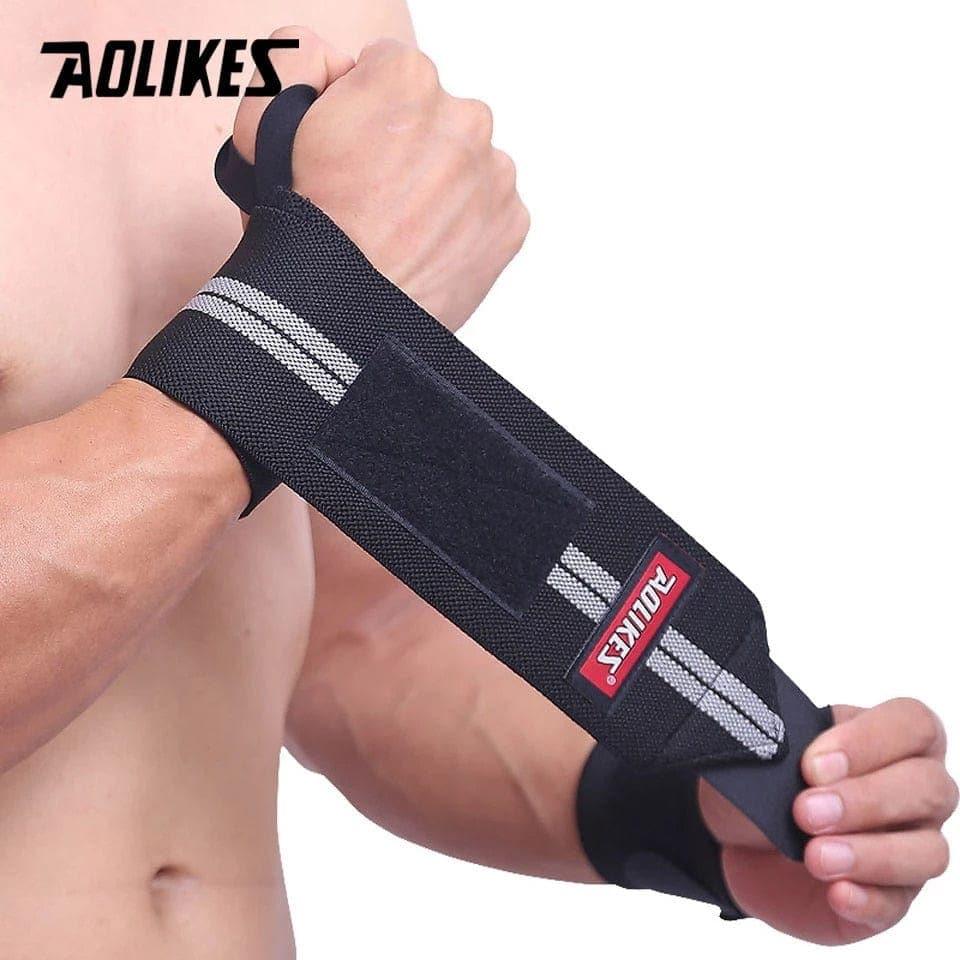 1 Pair Wristband Wrist Support Weight Lifting Gym Training Wrist Support Brace Straps Wraps Crossfit Powerlifting - Ammpoure Wellbeing