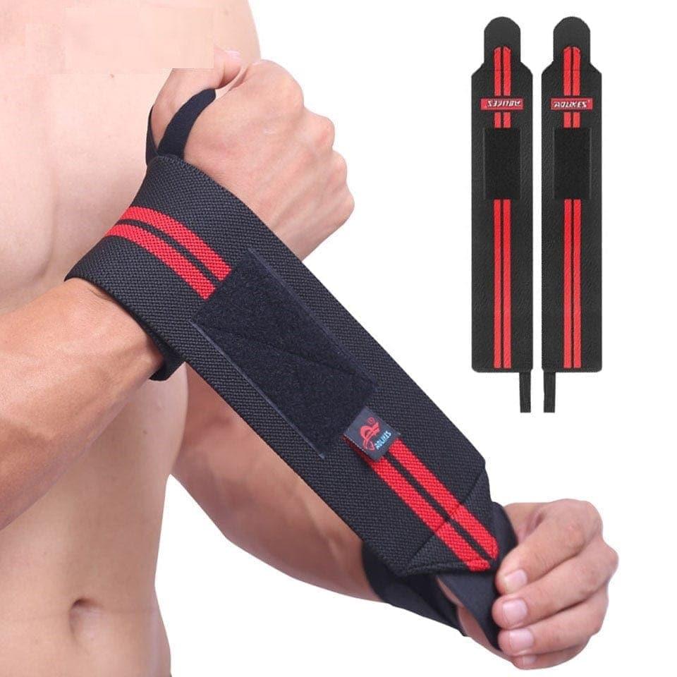 1 Pair Wristband Wrist Support Weight Lifting Gym Training Wrist Support Brace Straps Wraps Crossfit Powerlifting - Ammpoure Wellbeing