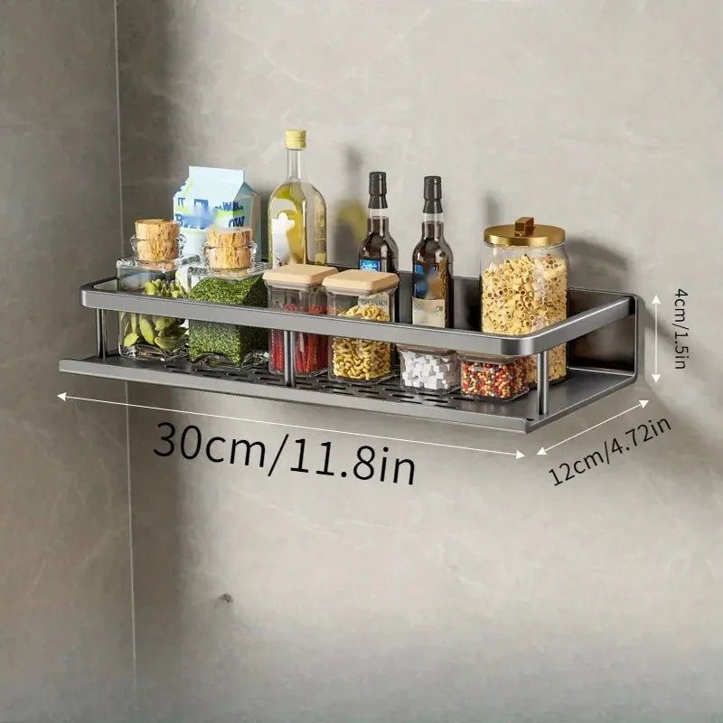 1 PC Multifunctional Kitchen Rack Spice Storage Rack Wall Mounted Kitchen Utensil Shovel Hook Rack for Kitchen Items Storage - Ammpoure Wellbeing