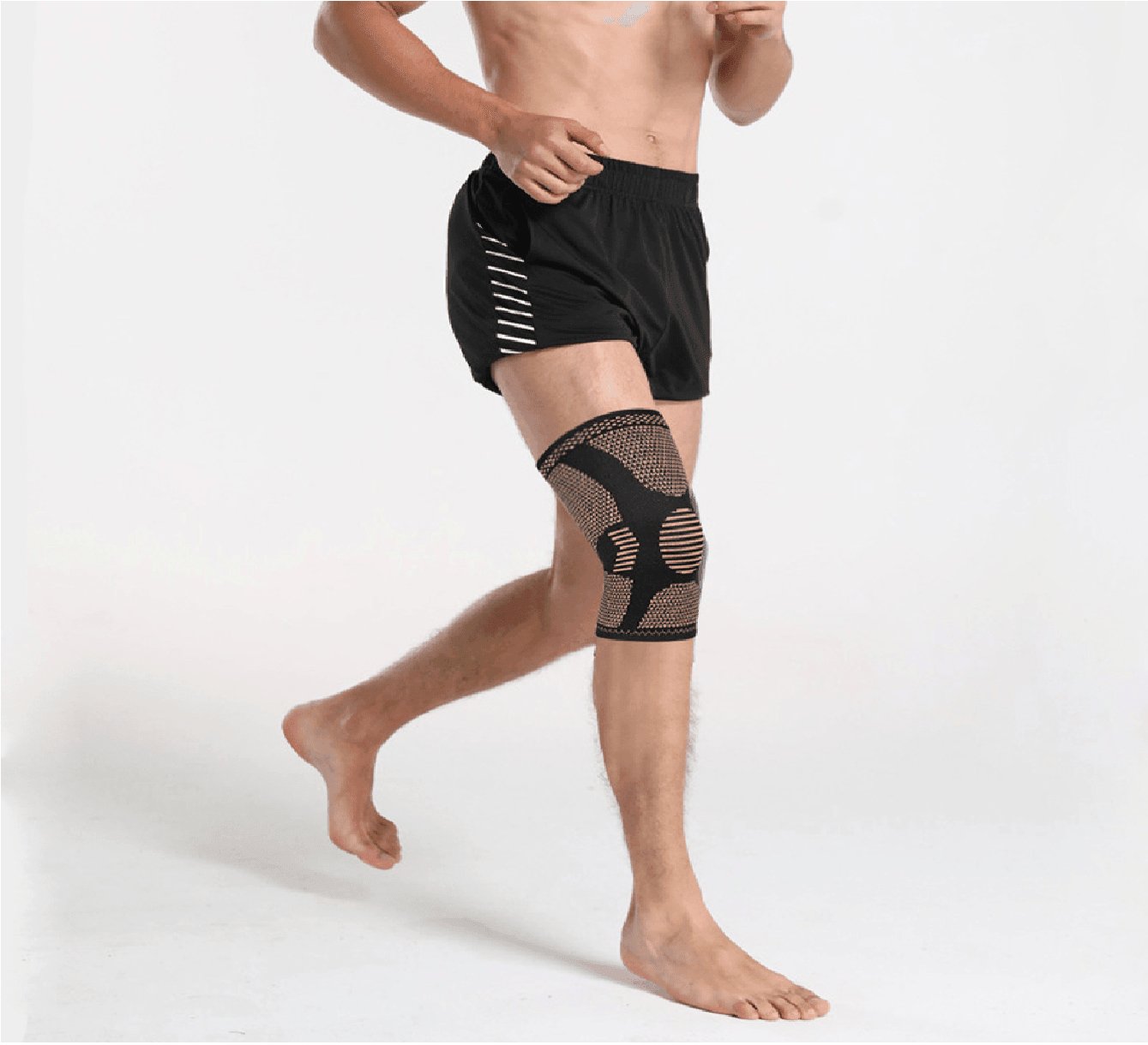 1 Piece Copper Knee Protector Joint Support Knee Pads for Arthritis Joint Pain Relief Compression Knee Sleeve for Sports Fitness - Ammpoure Wellbeing