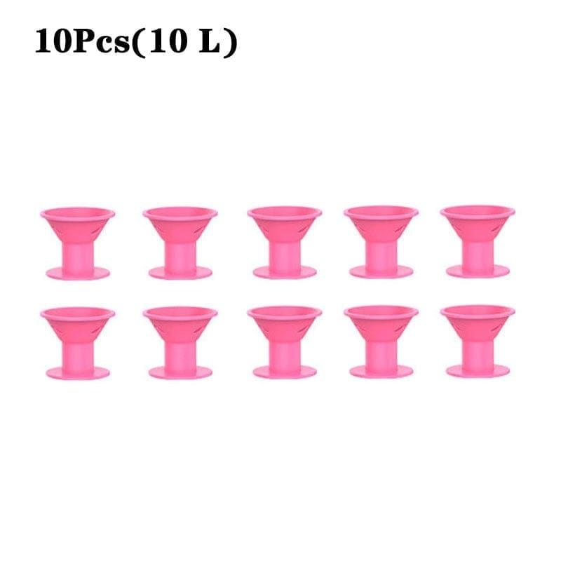 10/20pcs Soft Rubber Silicone Heatless Hair Curler Twist Hair Rollers - Ammpoure Wellbeing