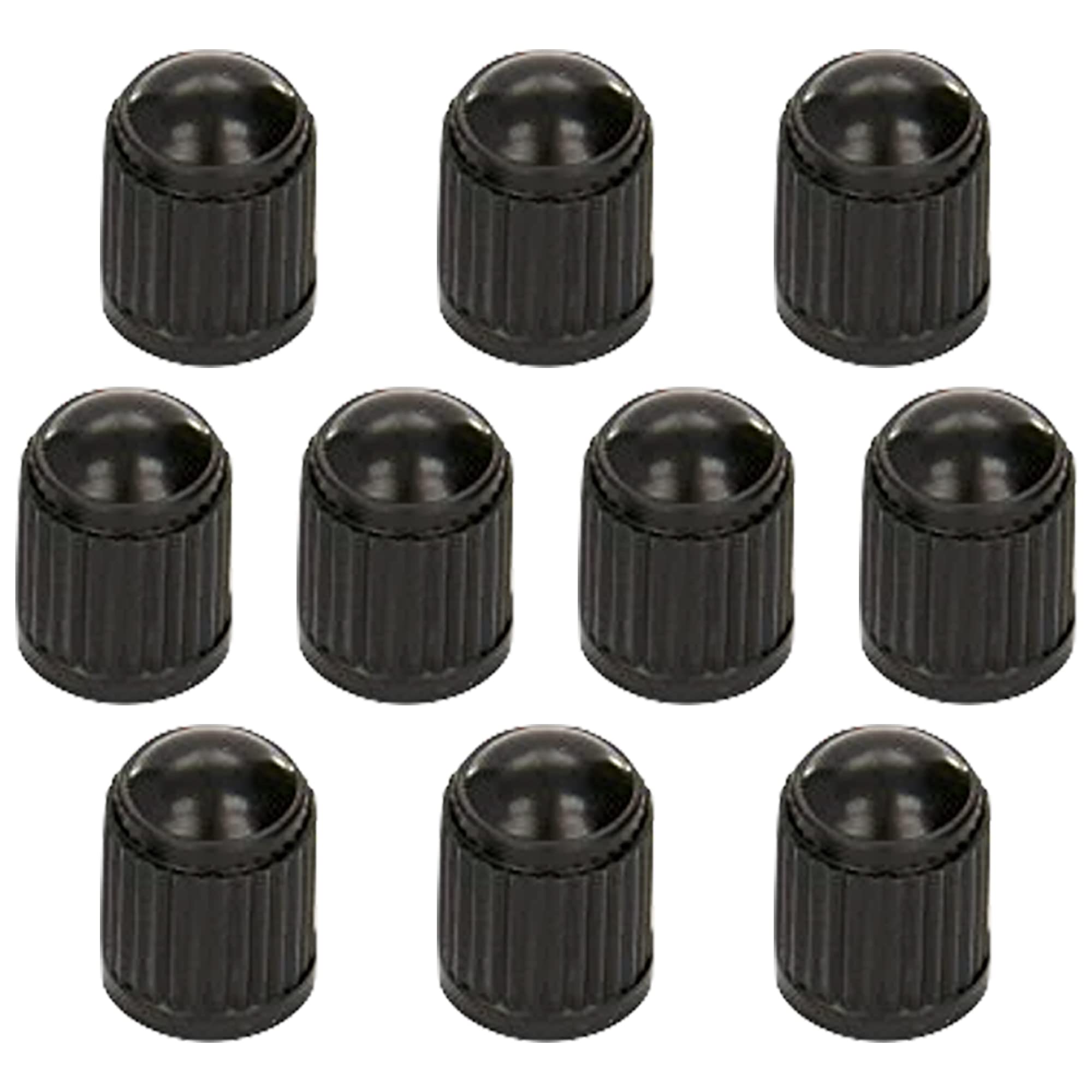 10pcs Tyre Valve Cap/Plastic Dust Caps/Cover Black for Universal fit Schrader Valves commonly used on Car Tyres, Bikes, Bicycles, Motorbikes Prams and Wheelbarrows by Stocc (10 Valve Caps) - Ammpoure Wellbeing