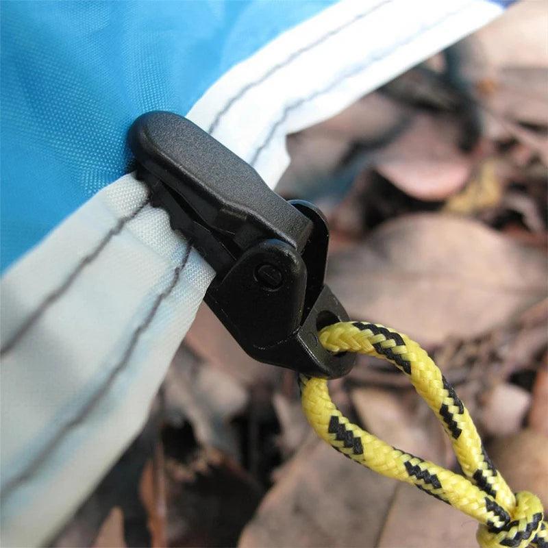 10Pcs/Lot Travel Outdoor Camping Plastic Double Hole Tent Rope Adjustable Buckle Curtain Alligator Clip Purse Tent Accessories - Ammpoure Wellbeing