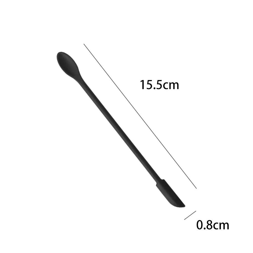 1/3/4Pcs Black Lengthen Mini Soft Jar Cake Cream Jam Scrapers Silicone Makeup Spatulas Butter Knife Kitchen Tools Accessories - Ammpoure Wellbeing