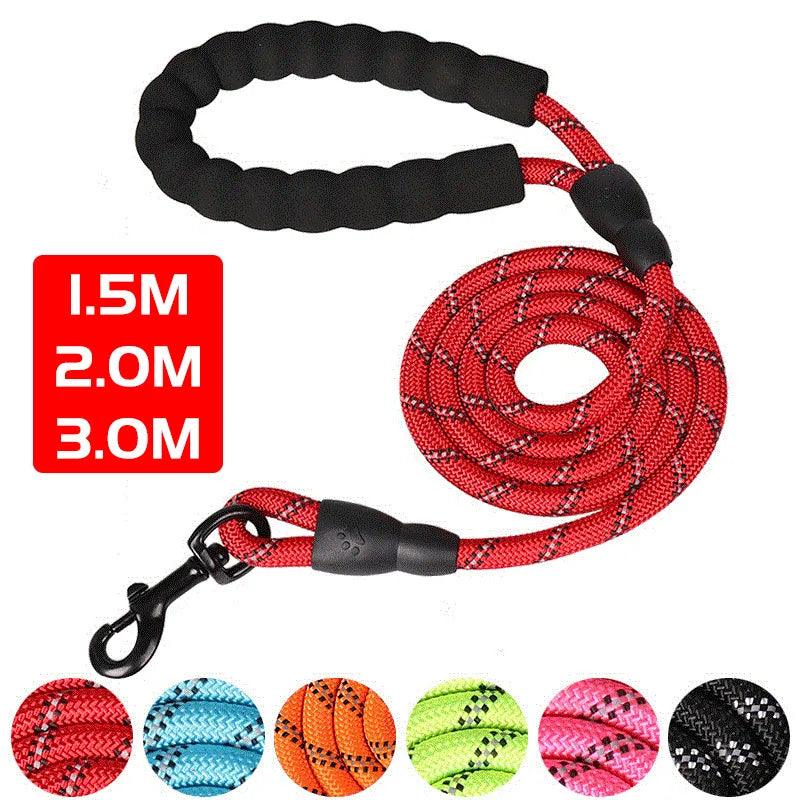 150/200/300cm Strong Dog Leash Reflective Pet Leashes Long Lanyard Walking Traction Rope for Puppy Small Medium Large Big Dogs - Ammpoure Wellbeing