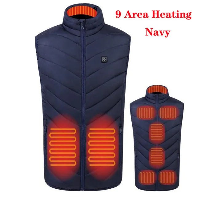 17/13/9 Areas Usb Heated Jacket Men Women Electric Heated Vest Heating Vest Heated Bodywarmer Usb Inner Heat Vest Veste - Ammpoure Wellbeing