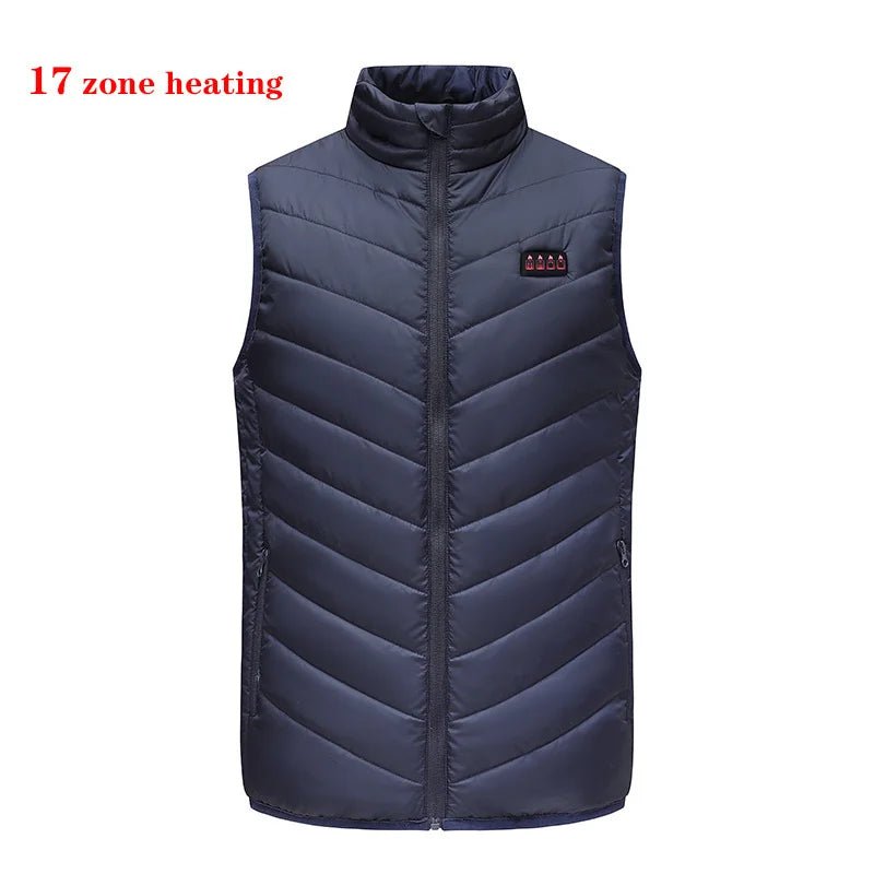 17/13/9 Areas Usb Heated Jacket Men Women Electric Heated Vest Heating Vest Heated Bodywarmer Usb Inner Heat Vest Veste - Ammpoure Wellbeing