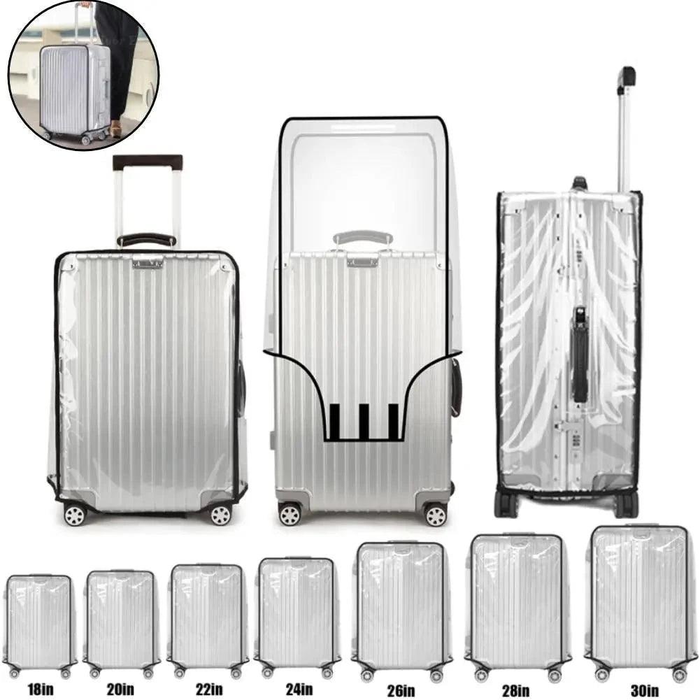 18 - 30inch Transparent Luggage Protector Cover Waterproof Suitcase Protector Cover Rolling Luggage Suitcase Cover Dustproof Cover - Ammpoure Wellbeing