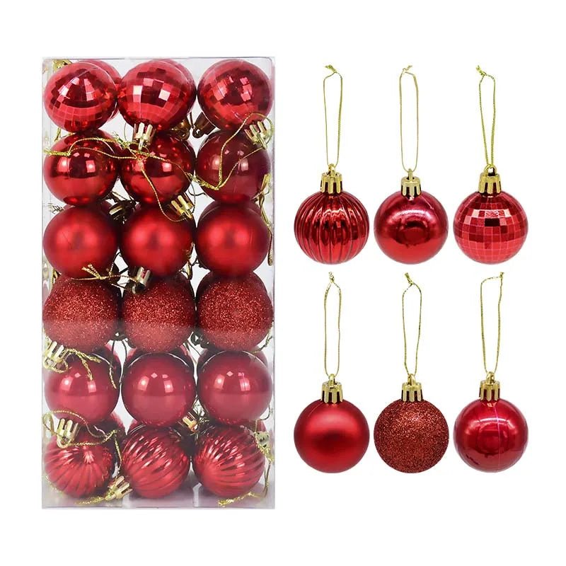 1box Christmas Balls Christmas Tree Ornaments Ball Xmas Hanging Tree Pendants Home Party Decor 2023 New Year Gift Noel Navidad - Ammpoure Wellbeing