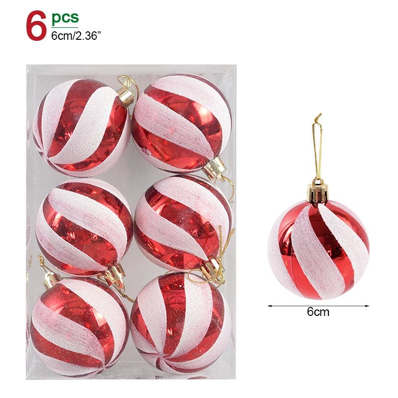 1box Christmas Balls Christmas Tree Ornaments Ball Xmas Hanging Tree Pendants Home Party Decor 2023 New Year Gift Noel Navidad - Ammpoure Wellbeing