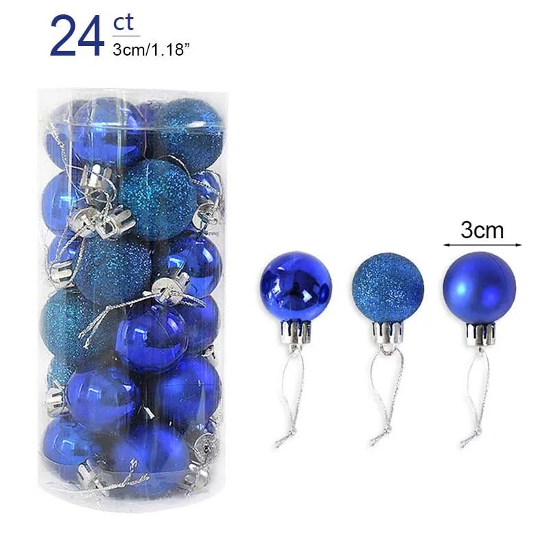 1box Christmas Balls Christmas Tree Ornaments Ball Xmas Hanging Tree Pendants Home Party Decor 2023 New Year Gift Noel Navidad - Ammpoure Wellbeing