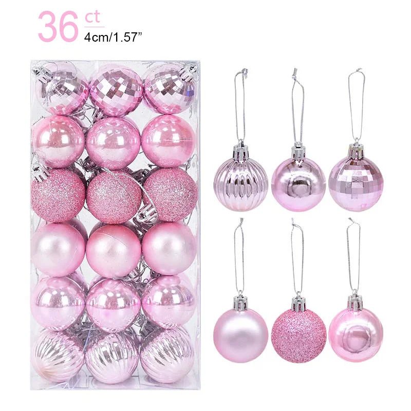 1box Christmas Balls Christmas Tree Ornaments Ball Xmas Hanging Tree Pendants Home Party Decor 2023 New Year Gift Noel Navidad - Ammpoure Wellbeing