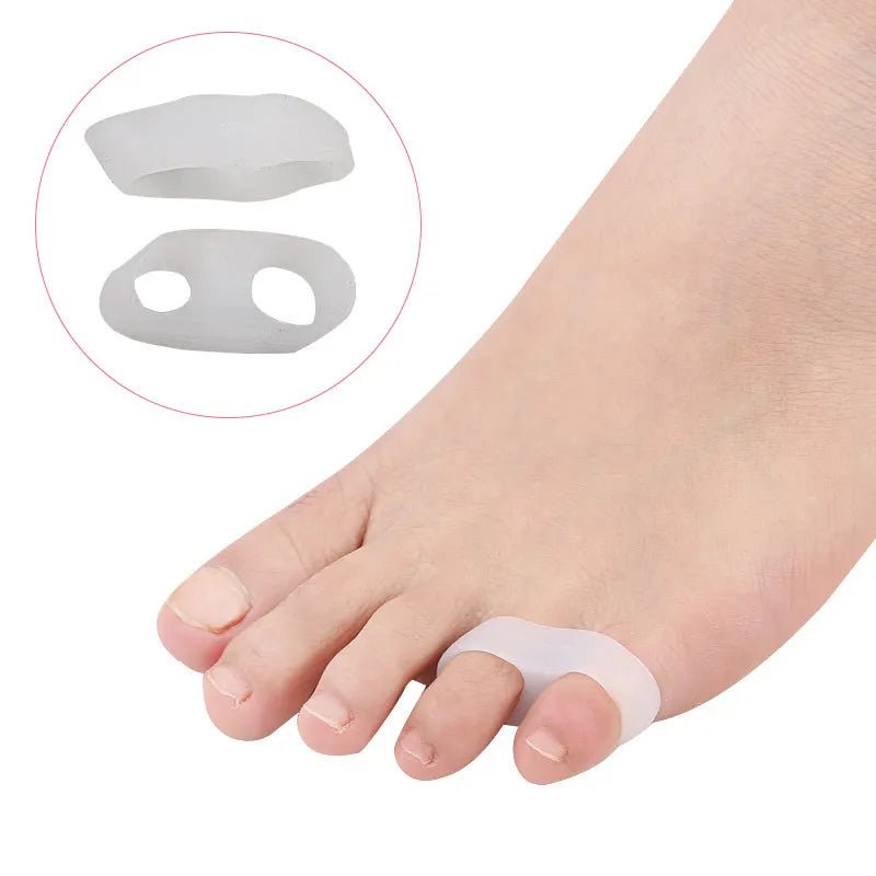 1pair Hallux Valgus Silicone Corrector Gel Foot Care Toe Separator Little Finger Protector Bunion Straightener Pedicure - Ammpoure Wellbeing