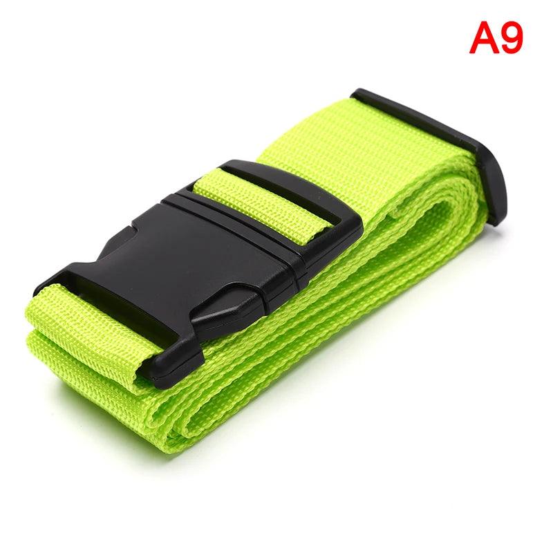 1pc 2m Adjustable Luggage Strap Cross Belt Packing Travel Suitcase Nylon Lock Buckle Strap Baggage Belts Camping Bag Accessories - Ammpoure Wellbeing