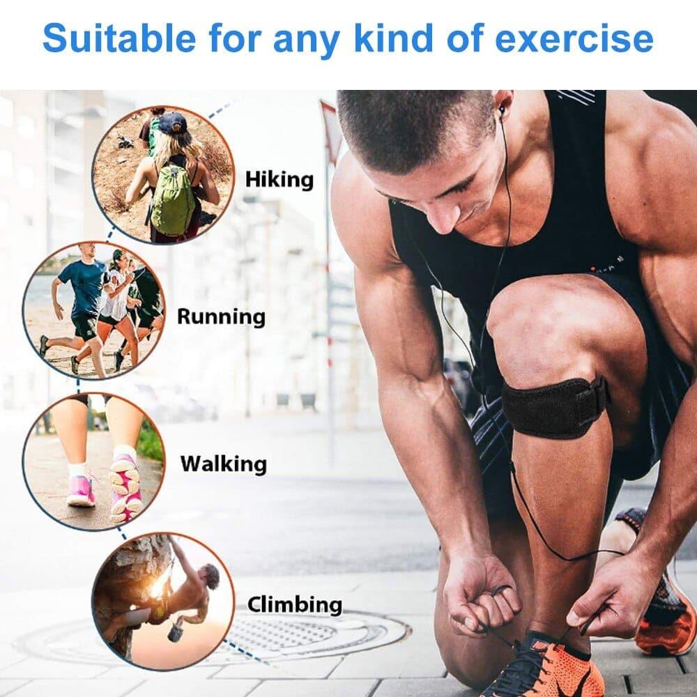 1pc Adjustable Knee Pad Knee Pain Relief Patella Stabilizer Brace Support for Hiking Basketball Running Tennis Sport Outdoor - Ammpoure Wellbeing