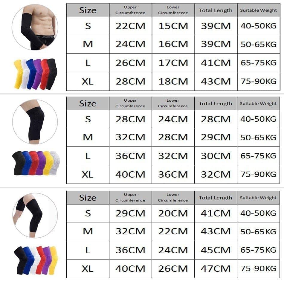 1PC Basketball Knee Pads Protector Compression Sleeve Honeycomb Foam Brace Kneepad Fitness Gear Volleyball Support - Ammpoure Wellbeing