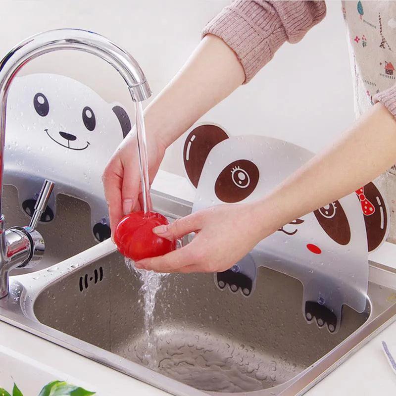 1Pc New Arrival Kitchen Sink Water Splash Guards with Sucker Waterproof Screen for Dish Fruit Vegetable Washing Anti - water Board - Ammpoure Wellbeing