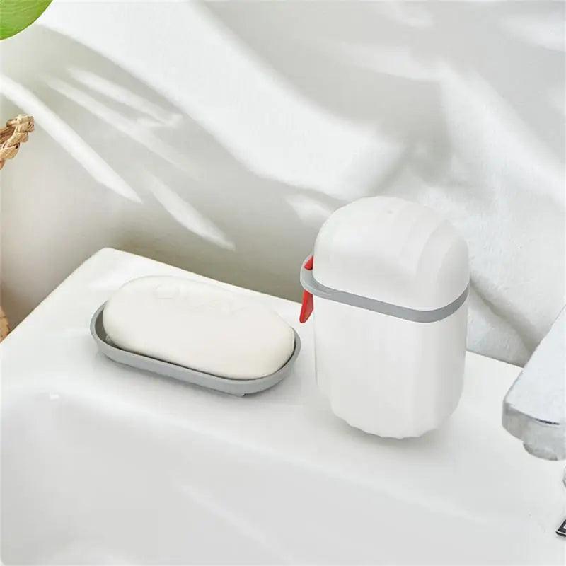 1Pc Portable Soap Dishes Sealed Storage Box Waterproof Travel Home Bathroom Soap Box Outdoor Storage Box Soap Box Organizer Tray - Ammpoure Wellbeing