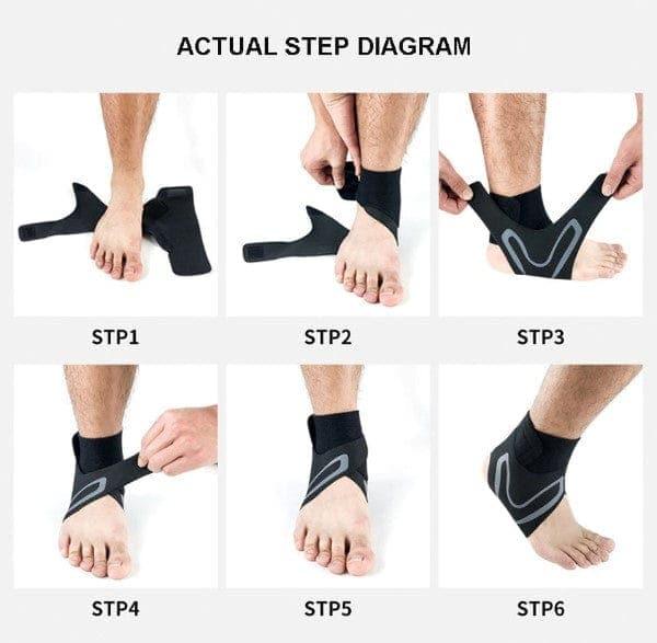 1PC Right Left Foot Ankle Protector Sports Ankle Support Elastic Ankle Brace Guard Foot Support Sports Gear - Ammpoure Wellbeing