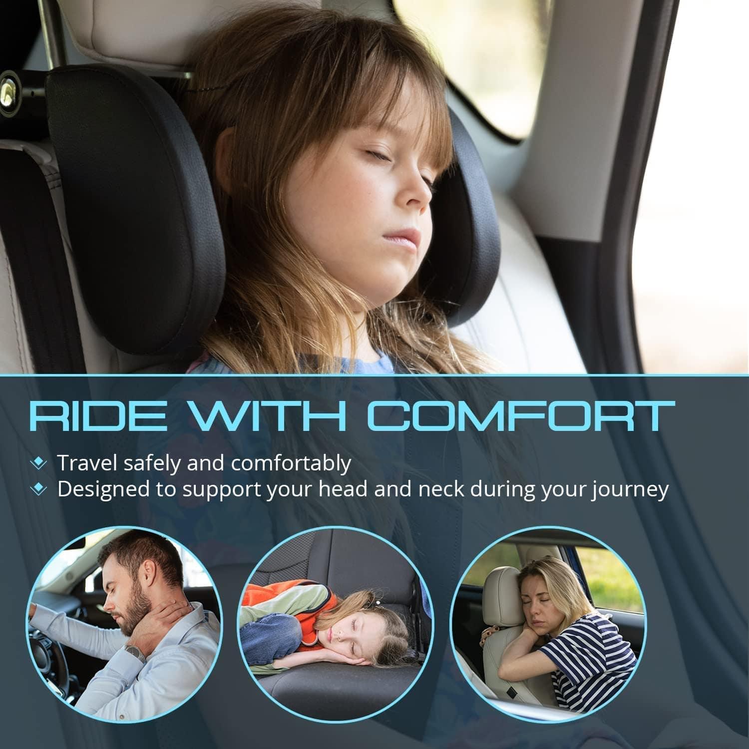 1pcs Car Seat Headrest Pillow Travel Rest Sleeping Headrest Support Solution Car Accessories Interior U Shaped Pillow For Kids - Ammpoure Wellbeing