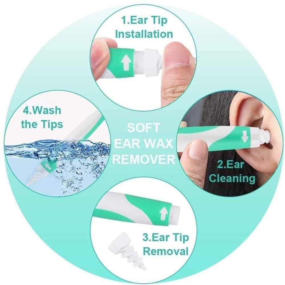 2022 Hot Ear Cleaner Silicon Ear Spoon Tool Set 16 Pcs Care Soft Spiral For Ears Cares Health Tools Cleaner Ear Wax Removal Tool - Ammpoure Wellbeing