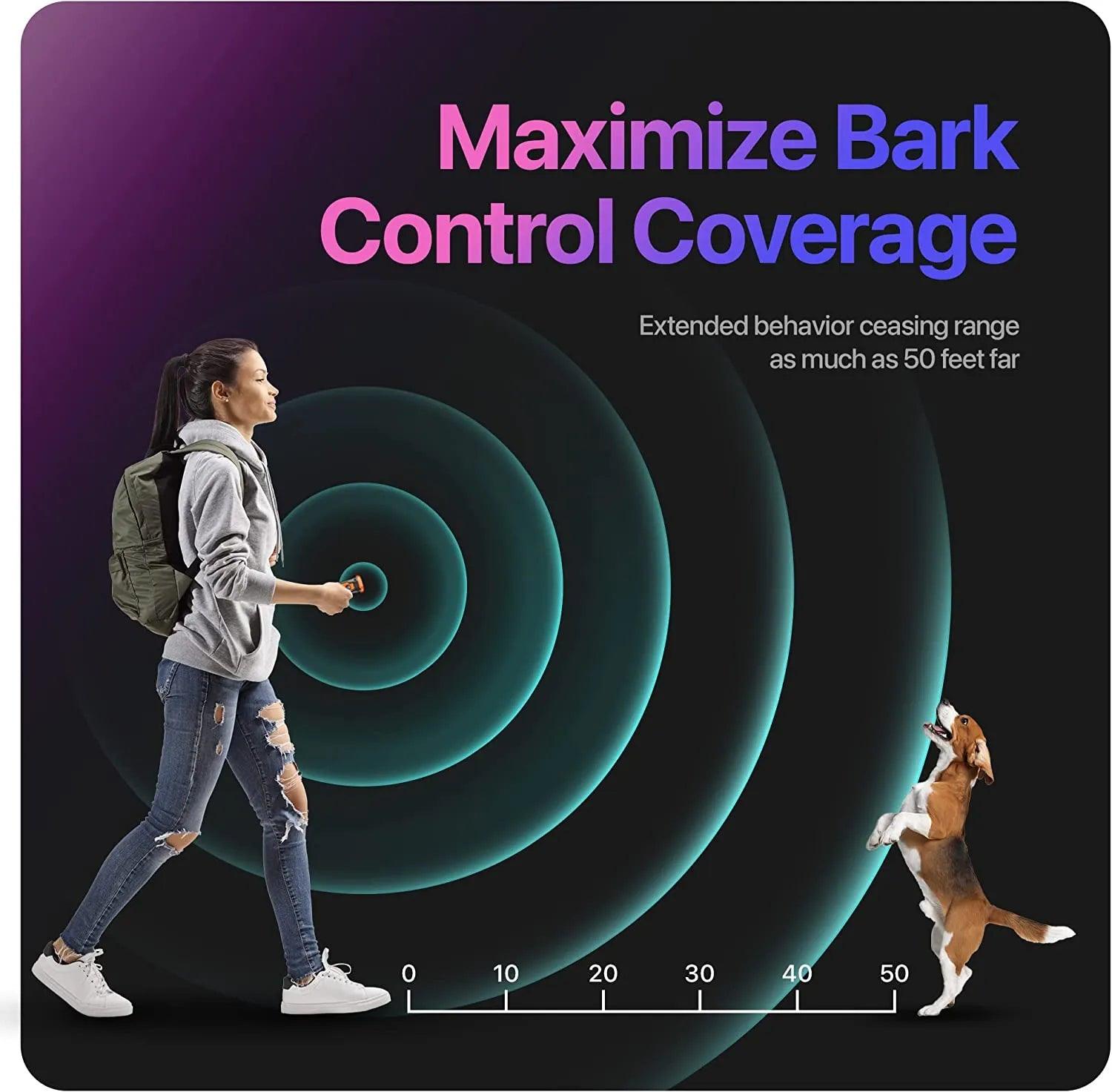 2024 Release Pet Dog Repeller Ultrasonic Dog Training Device Rechargeable Anti Dog Bark Deterrent Device With LED Flashlight - Ammpoure Wellbeing