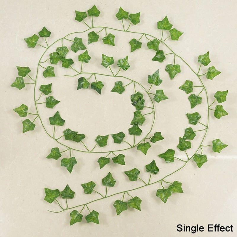 2.1M Artificial Plant Green Ivy Leaf Garland Silk Wall Hanging Vine Home Garden Decoration Wedding Party DIY Fake Wreath Leaves - Ammpoure Wellbeing