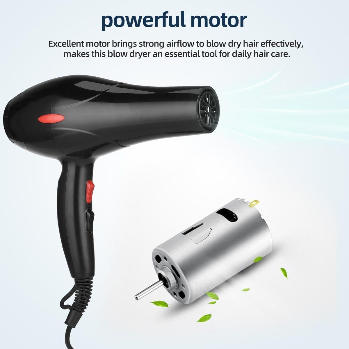 2200W Professional Hair Dryers Strong Power Blow Dryer Barber Salon Styling Tool With 3 Temperature 2 Speed Personal Care - Ammpoure Wellbeing