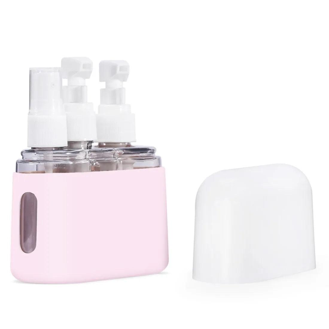 2/3/4 - In - 1 Travel Refillable Bottle Set Combination Liquid Lotion Shampoo Shower Gel Dispenser Empty Cosmetic Container Atomizer - Ammpoure Wellbeing