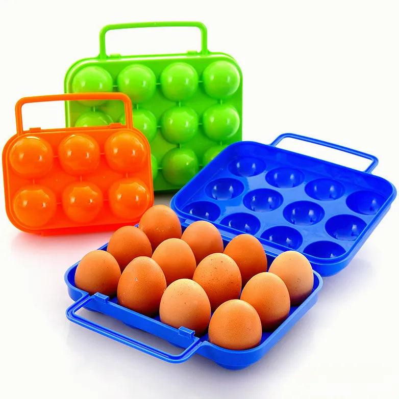 2/4/6/12 Grid Egg Storage Box Portable Egg Holder Container for Outdoor Camping Picnic Eggs Box Case Kitchen Organizer Case - Ammpoure Wellbeing