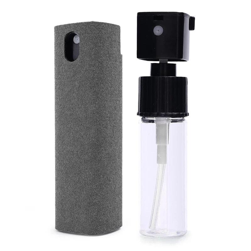 2in1 Microfiber Screen Cleaner Spray Bottle Set Mobile Phone Ipad Computer Microfiber Cloth Wipe Iphone Cleaning Glasses Wipes - Ammpoure Wellbeing