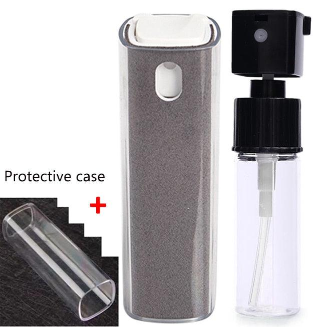 2in1 Microfiber Screen Cleaner Spray Bottle Set Mobile Phone Ipad Computer Microfiber Cloth Wipe Iphone Cleaning Glasses Wipes - Ammpoure Wellbeing