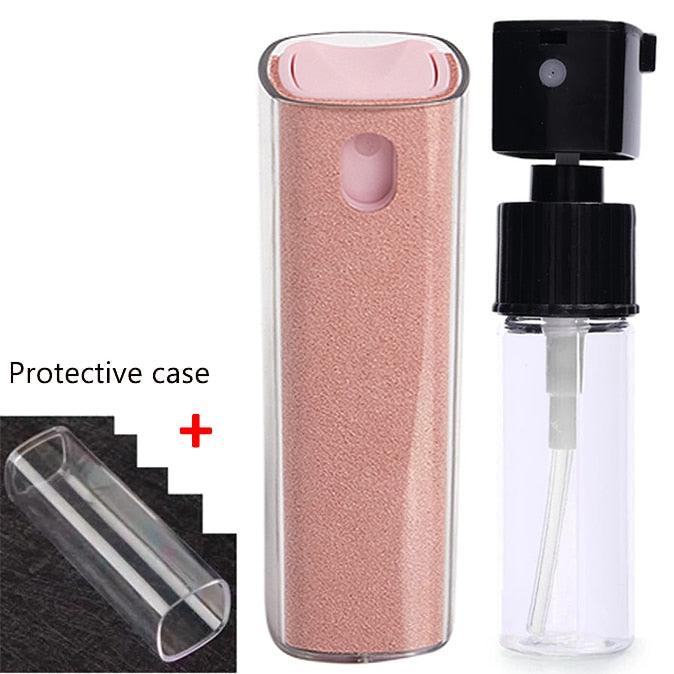 2in1 Microfiber Screen Cleaner Spray Bottle Set Mobile Phone Ipad Computer Microfiber Cloth Wipe Iphone Cleaning Glasses Wipes - Ammpoure Wellbeing