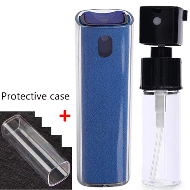 2in1 Microfiber Screen Cleaner Spray Bottle Set Mobile Phone Ipad Computer Microfiber Cloth Wipe Iphone Cleaning Glasses Wipes - Ammpoure Wellbeing