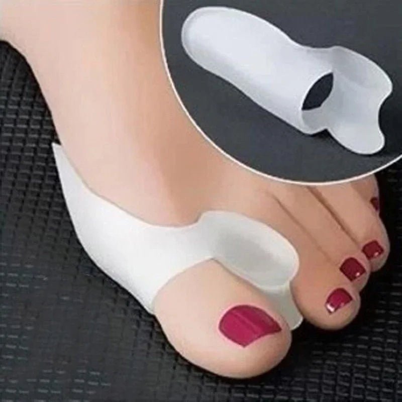 2pcs Silicone Gel Bunion Protector Toe Straightener Separator Pad Correctors - Ammpoure Wellbeing