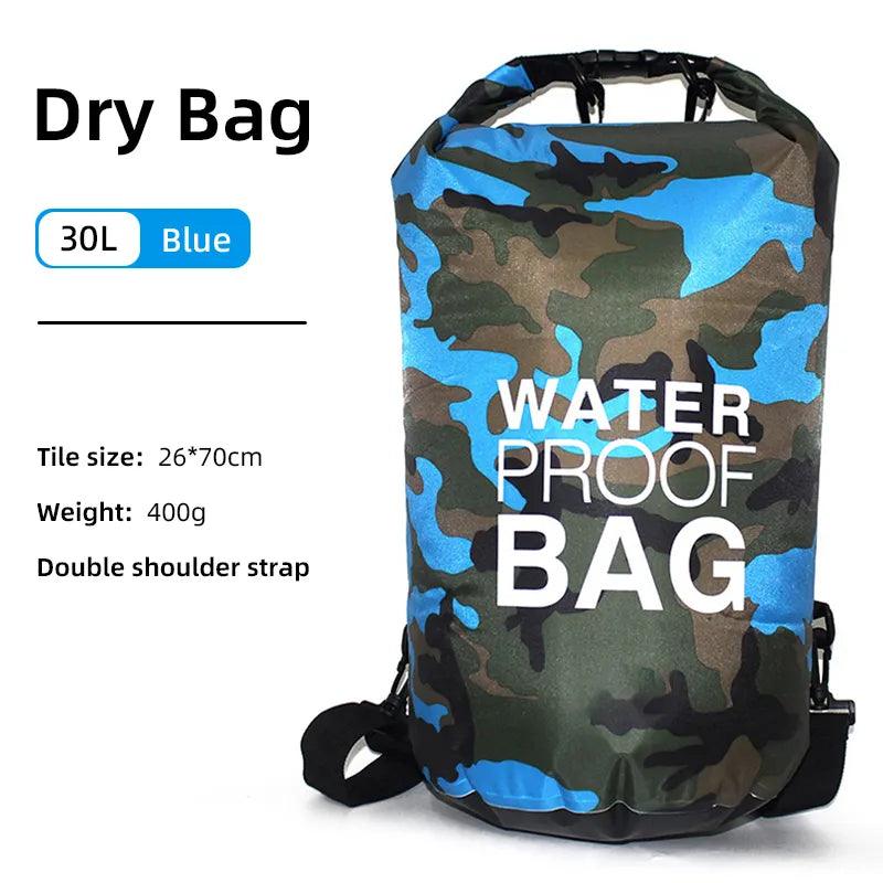 30L 15L Waterproof Dry Bags With Wet Separation Pocket Backpack For Kayaking Boating Swimming Outdoor Sports Bag XAZ9 - Ammpoure Wellbeing