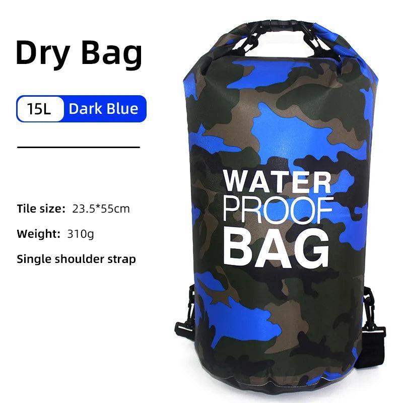 30L 15L Waterproof Dry Bags With Wet Separation Pocket Backpack For Kayaking Boating Swimming Outdoor Sports Bag XAZ9 - Ammpoure Wellbeing